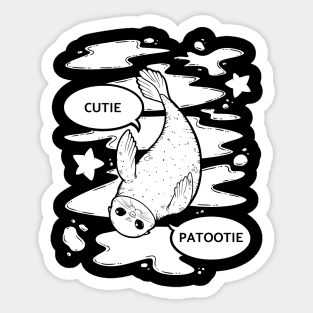 Cute Couch Potato Seals Sticker